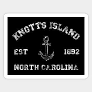 Knotts Island, North Carolina Vintage Nautical Anchor Retro Magnet